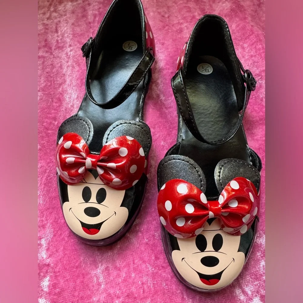Minnie Mouse Dress Shoes ears Disney Store costume Polka Dot World 6 4th of July